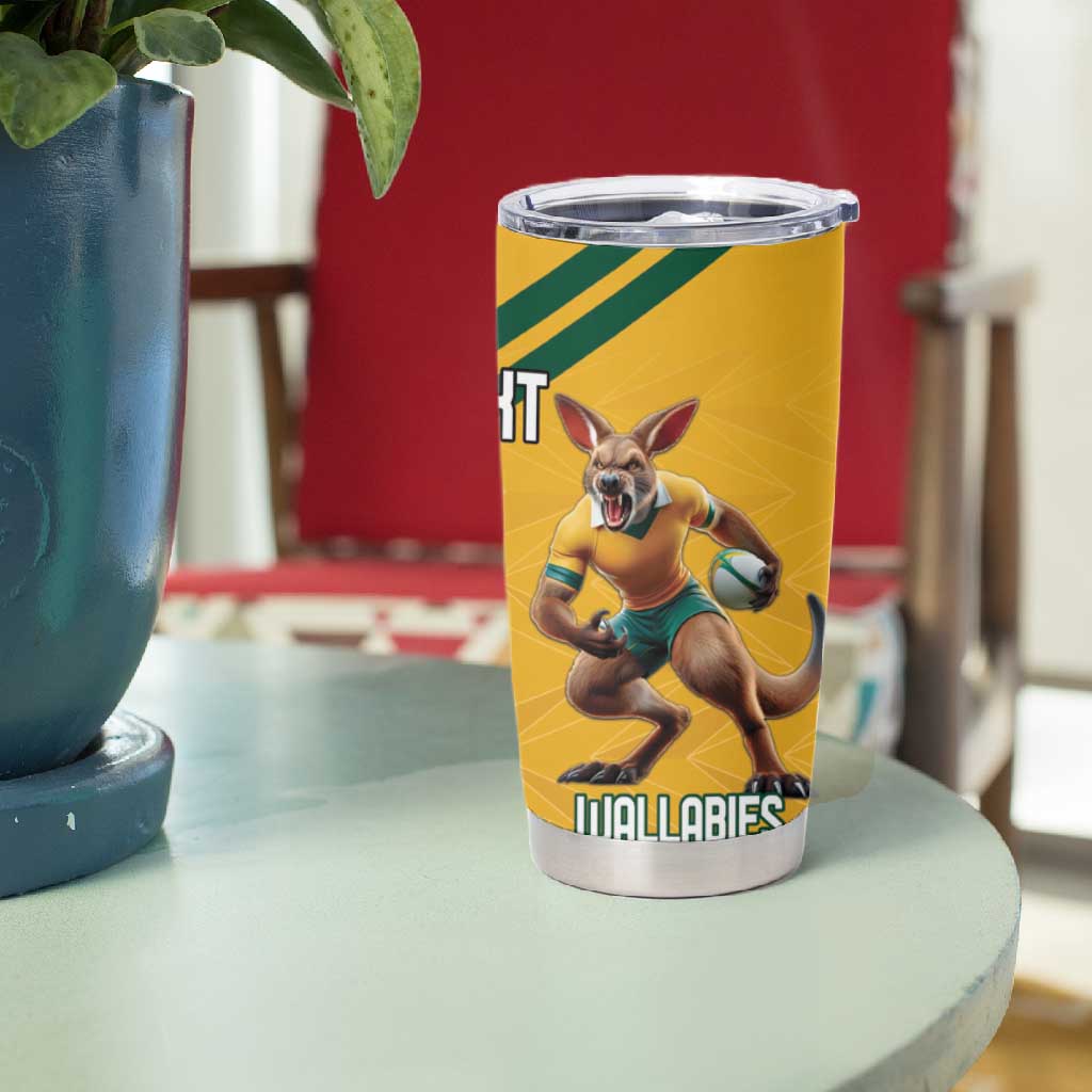 South Africa Australia Rugby Champion Personalized Tumbler Cup Springboks Wallabies Mascot - African Pride