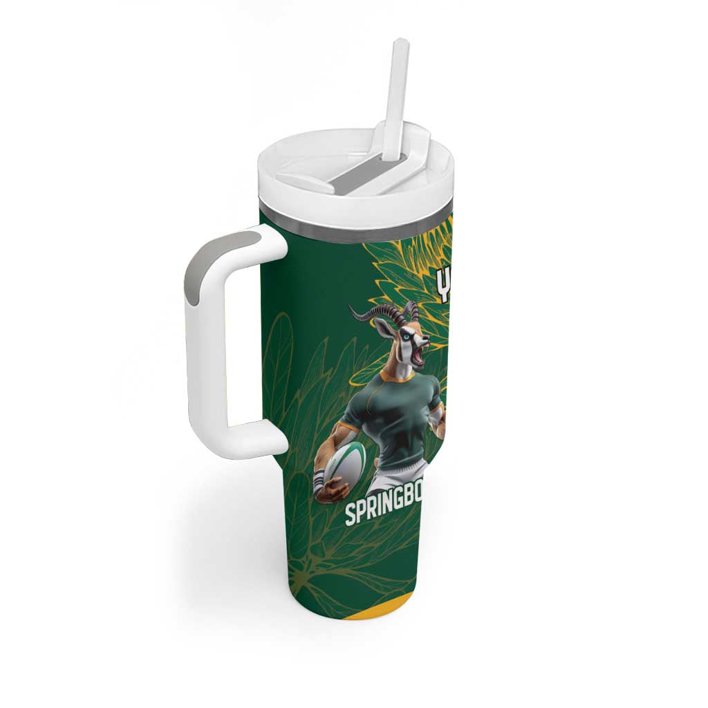 South Africa Australia Rugby Champion Personalized Tumbler With Handle Springboks Wallabies Mascot - African Pride