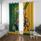 South Africa Australia Rugby Champion Personalized Window Curtain Springboks Wallabies Mascot - African Pride