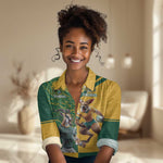 South Africa Australia Rugby Champion Personalized Women Casual Shirt Springboks Wallabies Mascot - African Pride