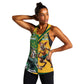 South Africa Australia Rugby Champion Personalized Women Racerback Tank Springboks Wallabies Mascot - African Pride