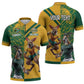 South Africa Australia Rugby Champion Personalized Zipper Polo Shirt Springboks Wallabies Mascot