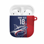 Cape Verde Football Pride Custom AirPods Case Tubaroes Azuis Champion