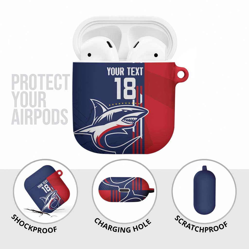 Cape Verde Football Pride Custom AirPods Case Tubaroes Azuis Champion