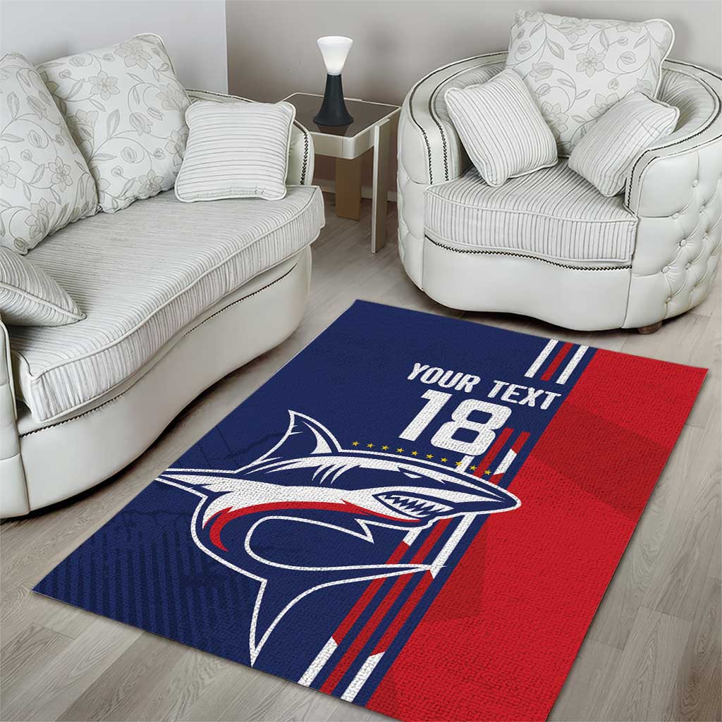 Cape Verde Football Pride Custom Area Rug Tubaroes Azuis Champion - African Pride