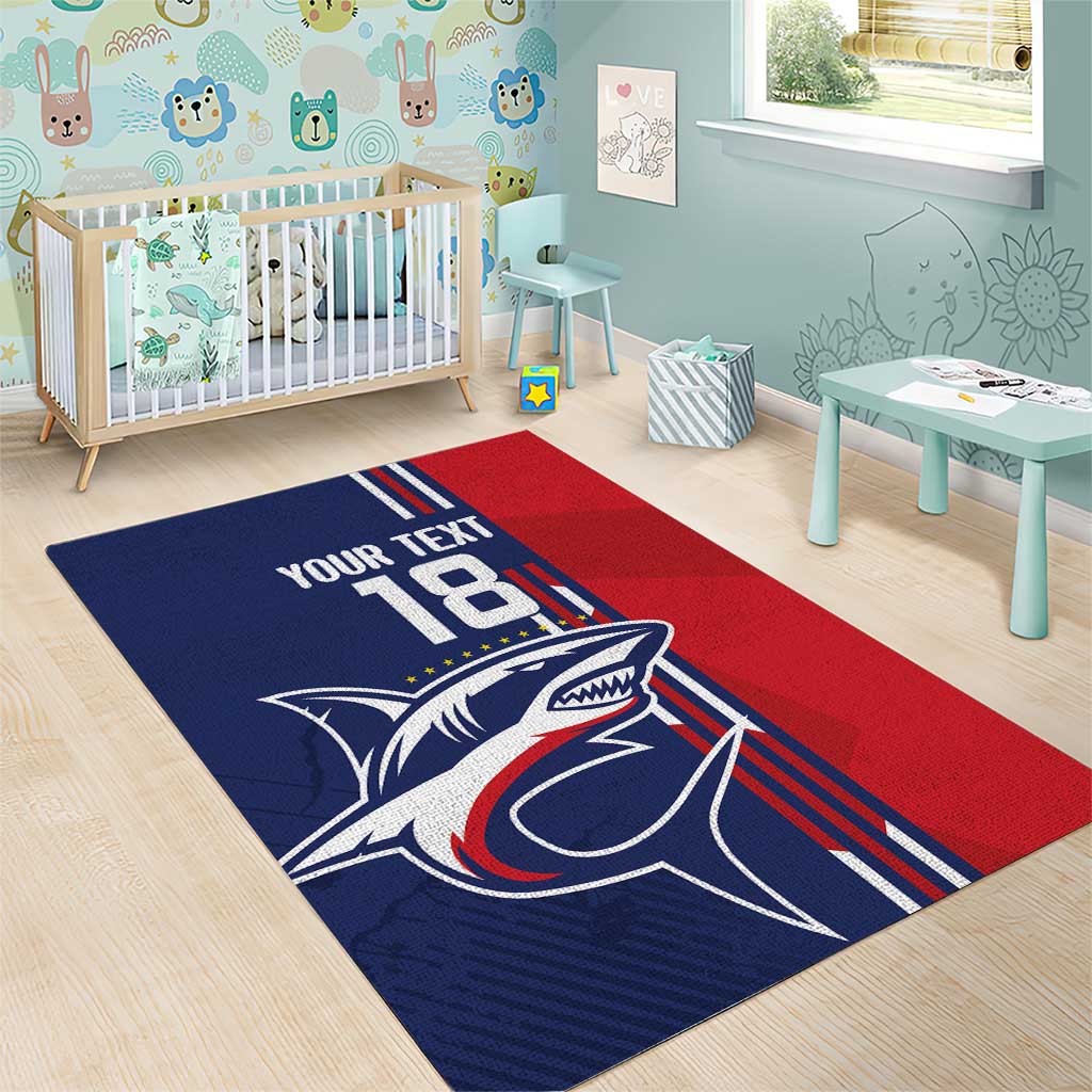 Cape Verde Football Pride Custom Area Rug Tubaroes Azuis Champion - African Pride