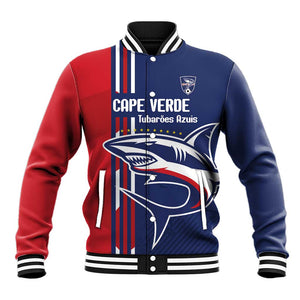Cape Verde Football Pride Custom Baseball Jacket Tubaroes Azuis Champion - African Pride