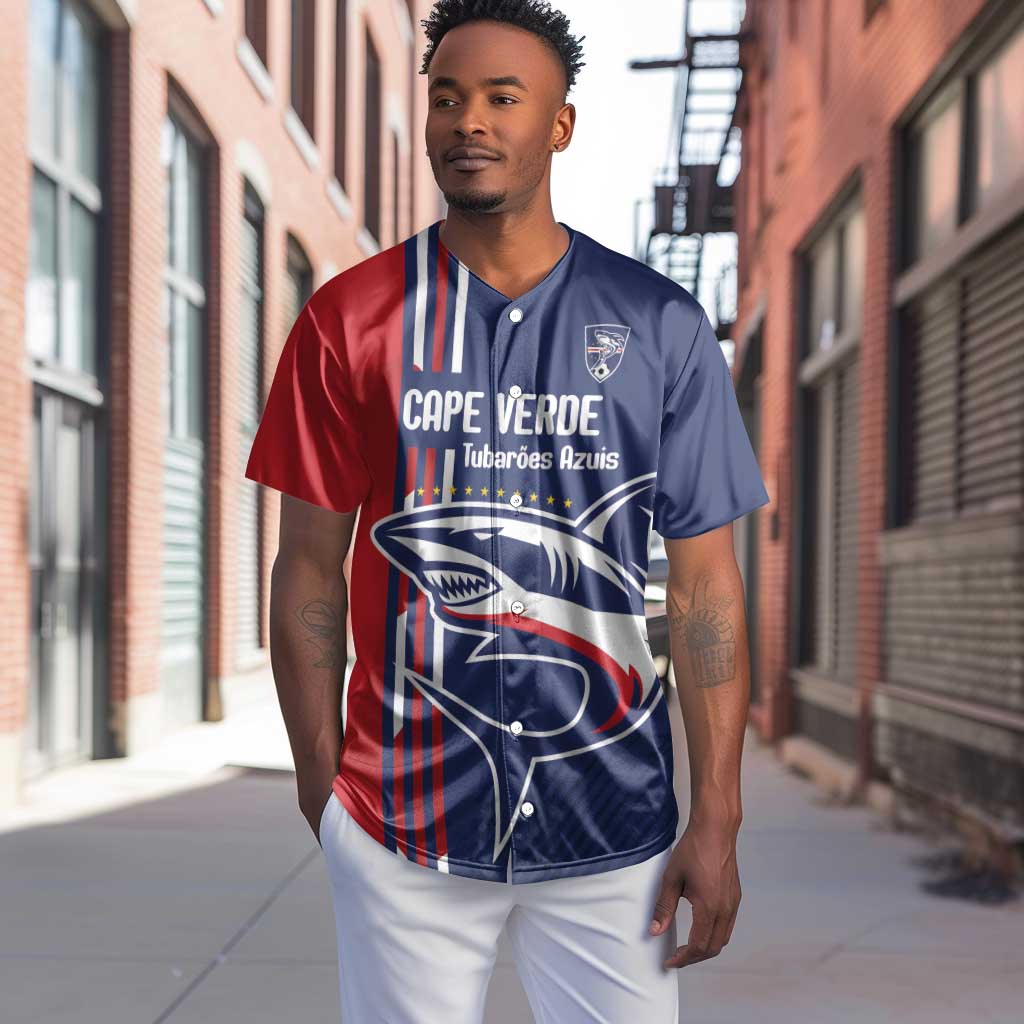 Cape Verde Football Pride Custom Baseball Jersey Tubaroes Azuis Champion - African Pride