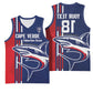 Cape Verde Football Pride Custom Basketball Jersey Tubaroes Azuis Champion - African Pride