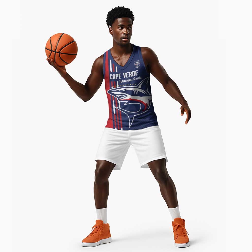 Cape Verde Football Pride Custom Basketball Jersey Tubaroes Azuis Champion - African Pride