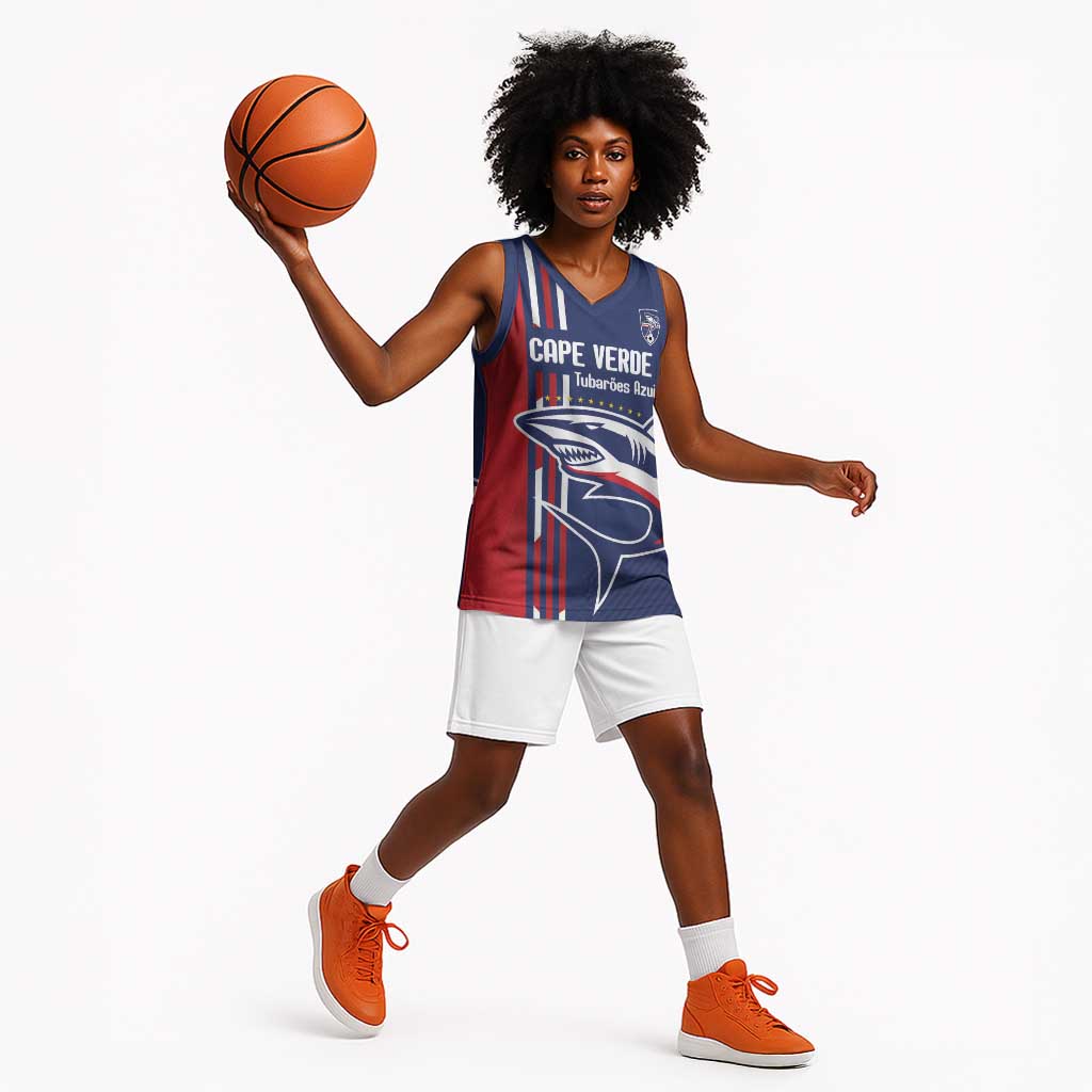 Cape Verde Football Pride Custom Basketball Jersey Tubaroes Azuis Champion - African Pride