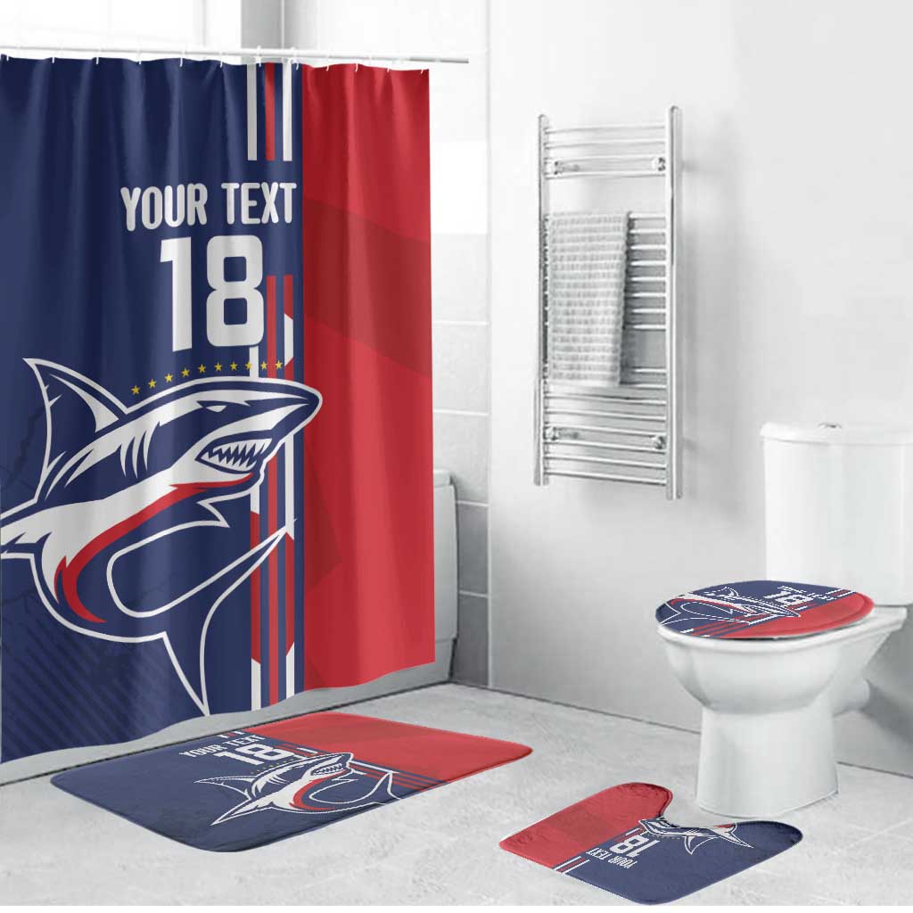 Cape Verde Football Pride Custom Bathroom Set Tubaroes Azuis Champion