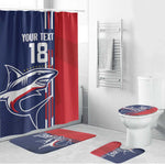 Cape Verde Football Pride Custom Bathroom Set Tubaroes Azuis Champion