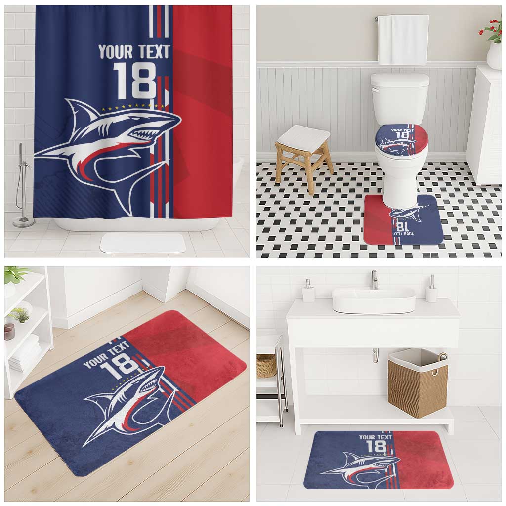 Cape Verde Football Pride Custom Bathroom Set Tubaroes Azuis Champion