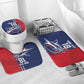 Cape Verde Football Pride Custom Bathroom Set Tubaroes Azuis Champion