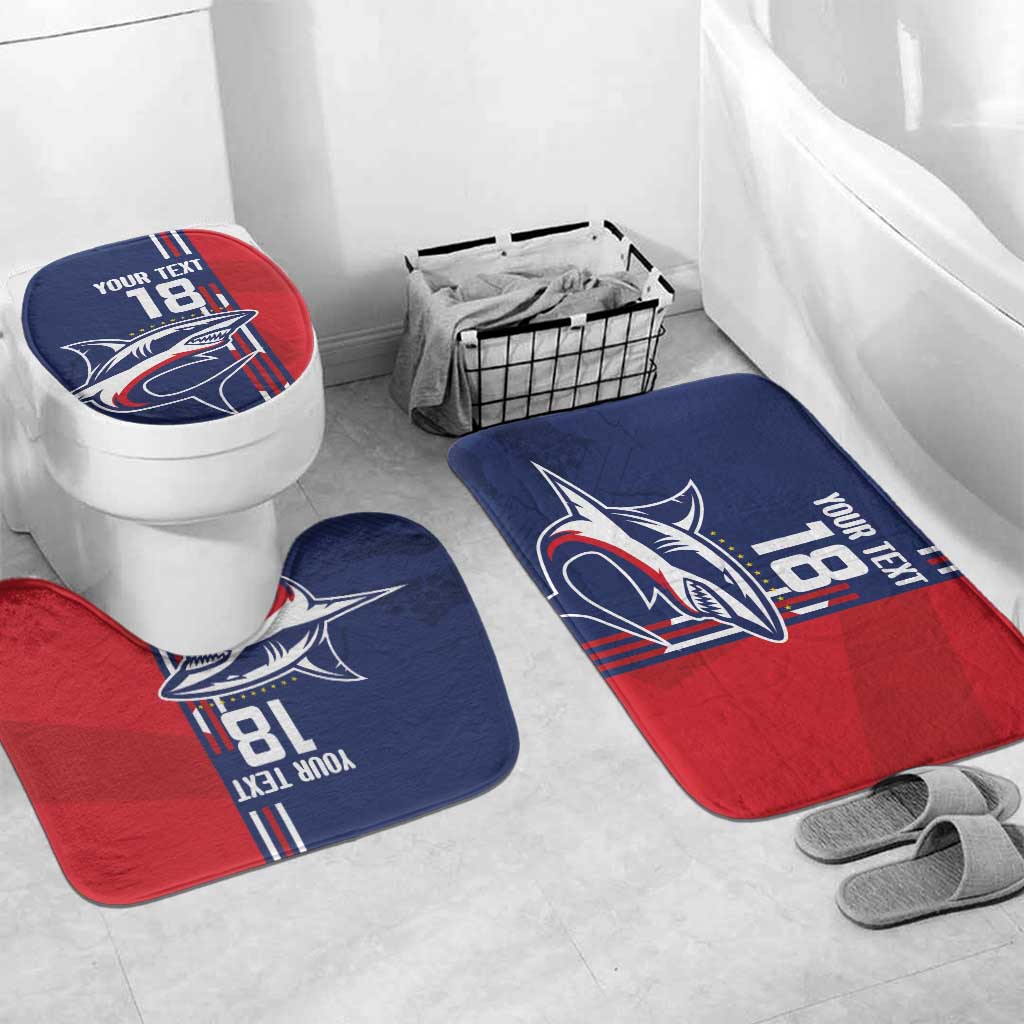 Cape Verde Football Pride Custom Bathroom Set Tubaroes Azuis Champion