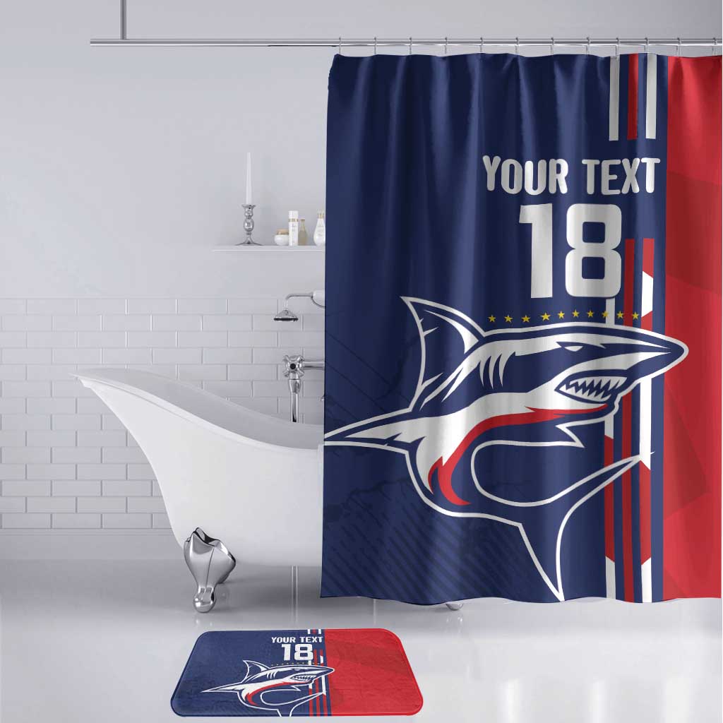 Cape Verde Football Pride Custom Bathroom Set Tubaroes Azuis Champion