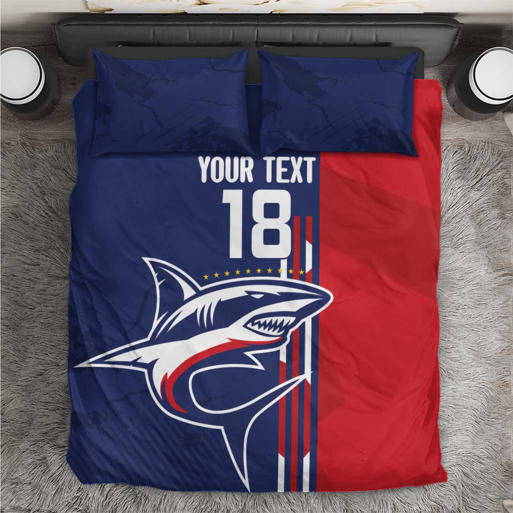 Cape Verde Football Pride Custom Bedding Set Tubaroes Azuis Champion - African Pride