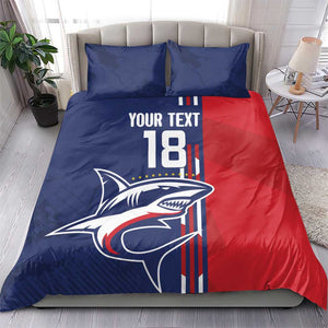 Cape Verde Football Pride Custom Bedding Set Tubaroes Azuis Champion - African Pride