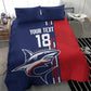 Cape Verde Football Pride Custom Bedding Set Tubaroes Azuis Champion - African Pride