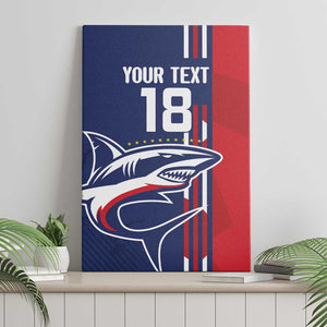 Cape Verde Football Pride Custom Canvas Wall Art Tubaroes Azuis Champion - African Pride