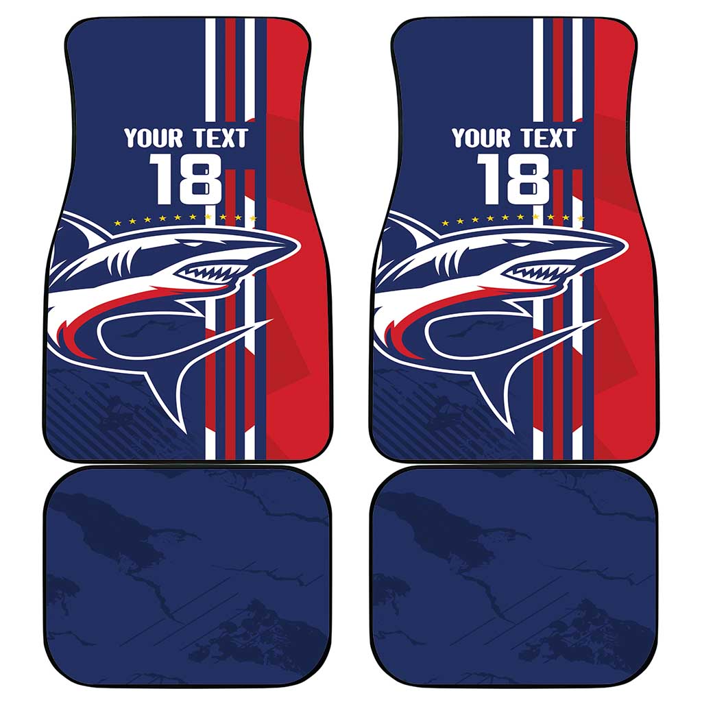 Cape Verde Football Pride Custom Car Mats Tubaroes Azuis Champion - African Pride