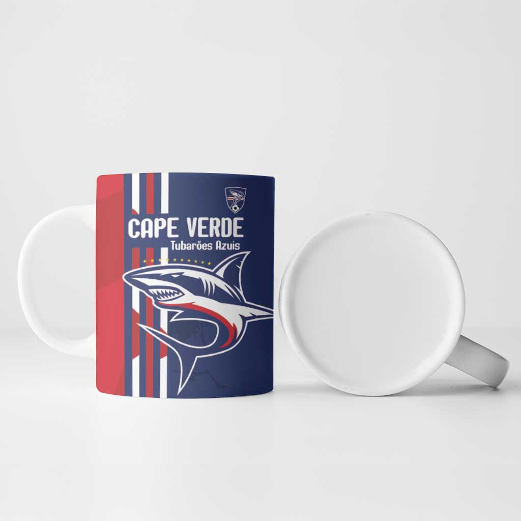 Cape Verde Football Pride Custom Ceramic Mug Tubaroes Azuis Champion