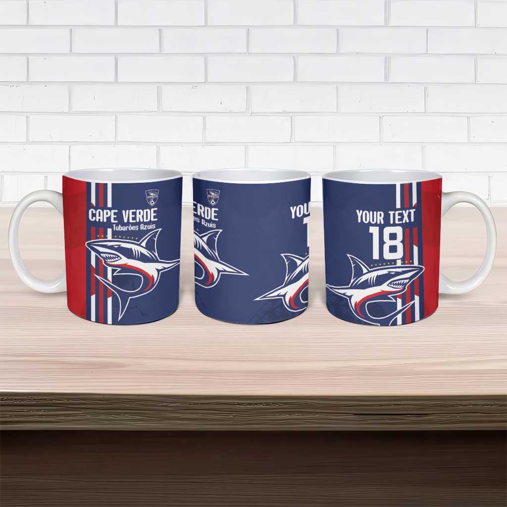 Cape Verde Football Pride Custom Ceramic Mug Tubaroes Azuis Champion