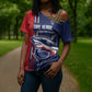Cape Verde Football Pride Custom Cross Shoulder Shirt Tubaroes Azuis Champion
