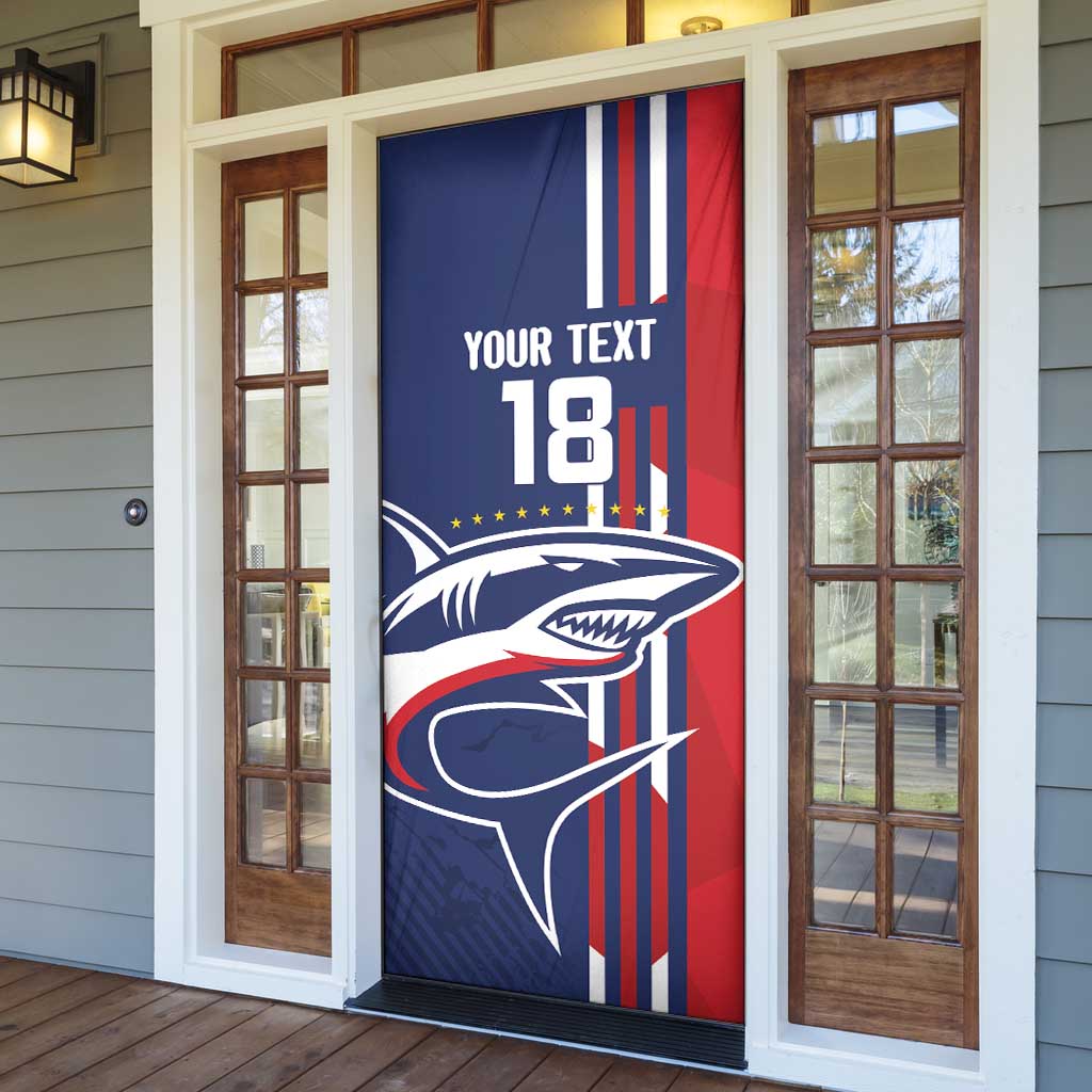 Cape Verde Football Pride Custom Door Cover Tubaroes Azuis Champion
