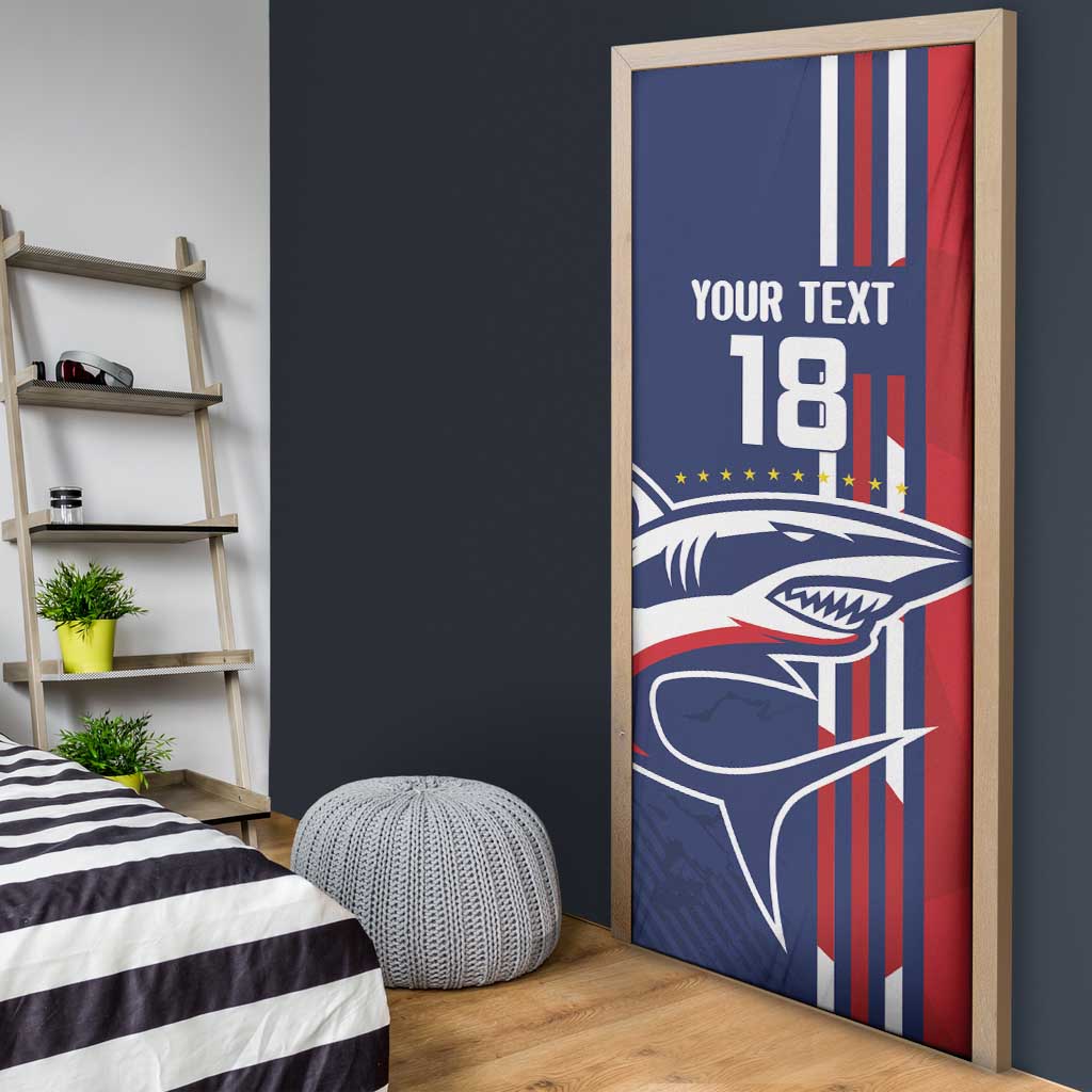 Cape Verde Football Pride Custom Door Cover Tubaroes Azuis Champion