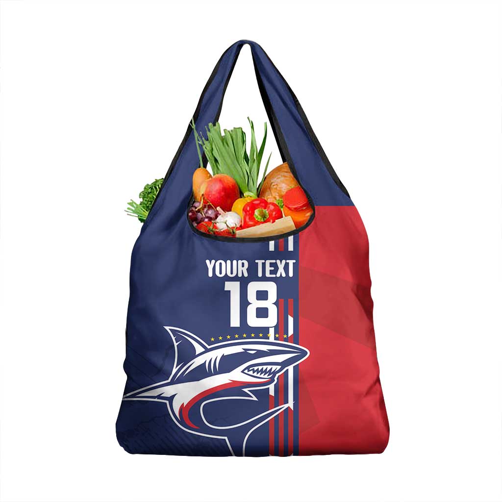 Cape Verde Football Pride Custom Grocery Bag Tubaroes Azuis Champion - African Pride