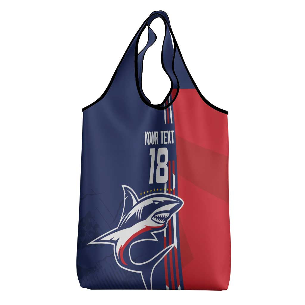 Cape Verde Football Pride Custom Grocery Bag Tubaroes Azuis Champion - African Pride