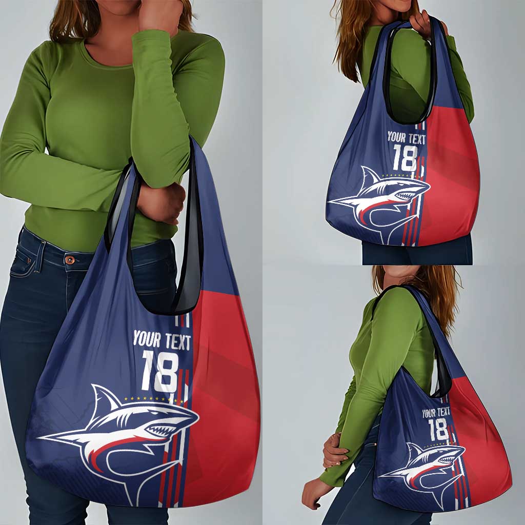 Cape Verde Football Pride Custom Grocery Bag Tubaroes Azuis Champion - African Pride