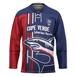 Cape Verde Football Pride Custom Hockey Jersey Tubaroes Azuis Champion