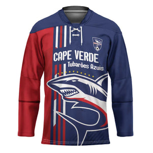 Cape Verde Football Pride Custom Hockey Jersey Tubaroes Azuis Champion