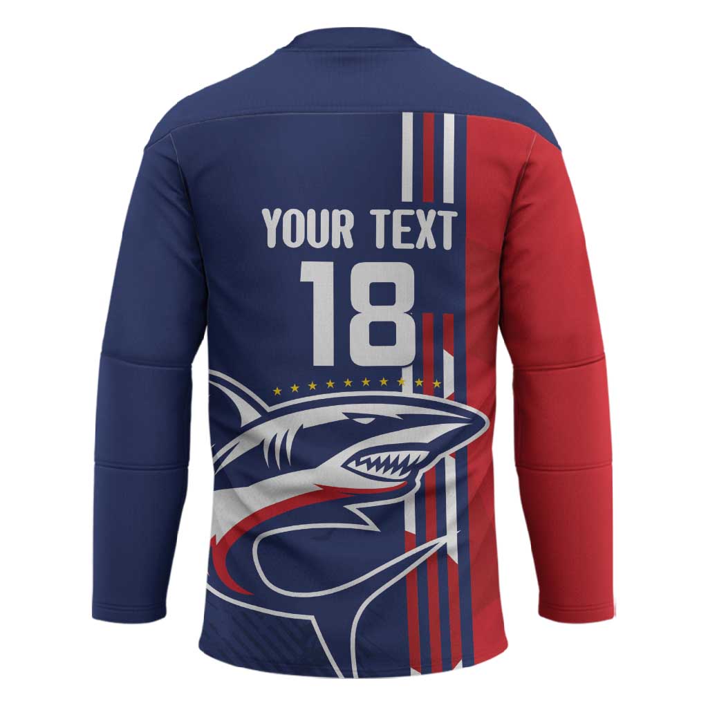 Cape Verde Football Pride Custom Hockey Jersey Tubaroes Azuis Champion