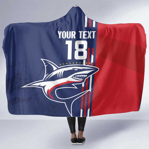 Cape Verde Football Pride Custom Hooded Blanket Tubaroes Azuis Champion - African Pride