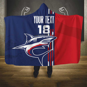 Cape Verde Football Pride Custom Hooded Blanket Tubaroes Azuis Champion - African Pride