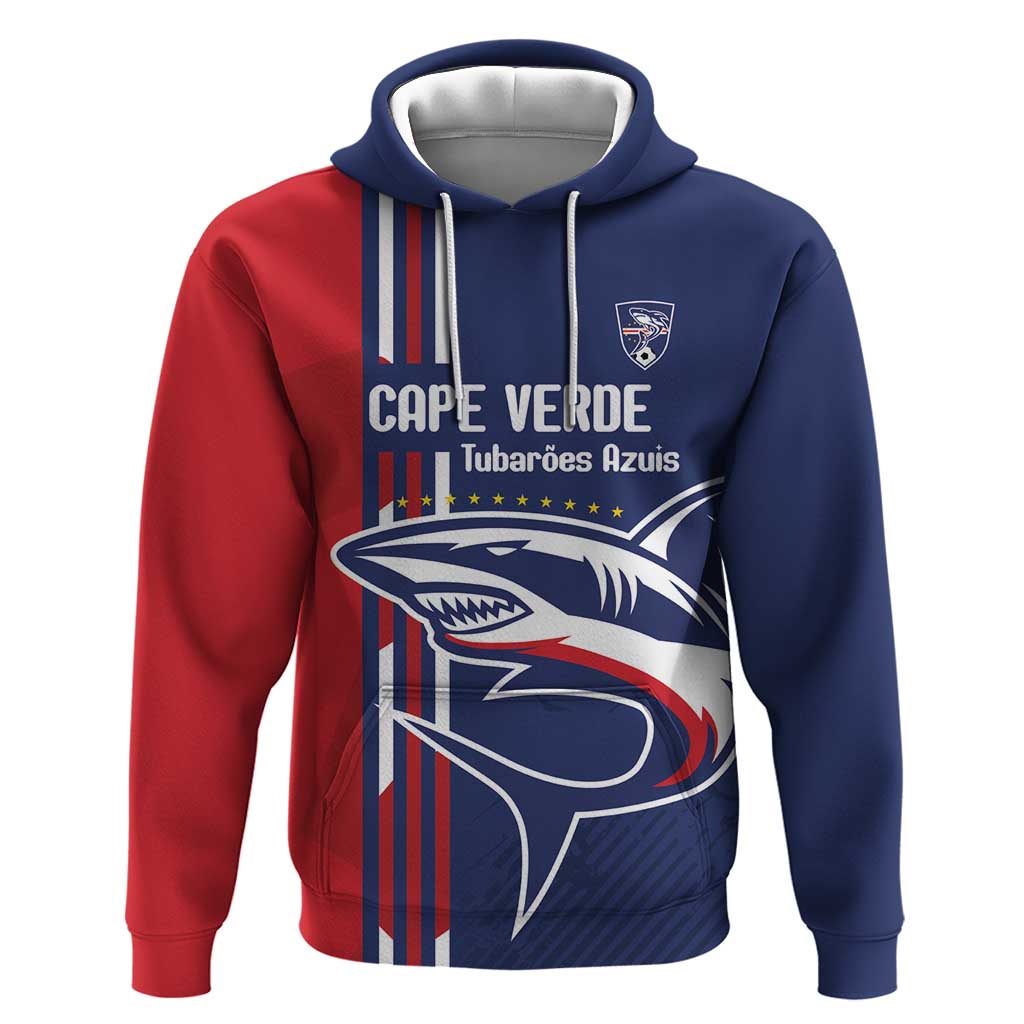 Cape Verde Football Pride Custom Hoodie Tubaroes Azuis Champion - African Pride