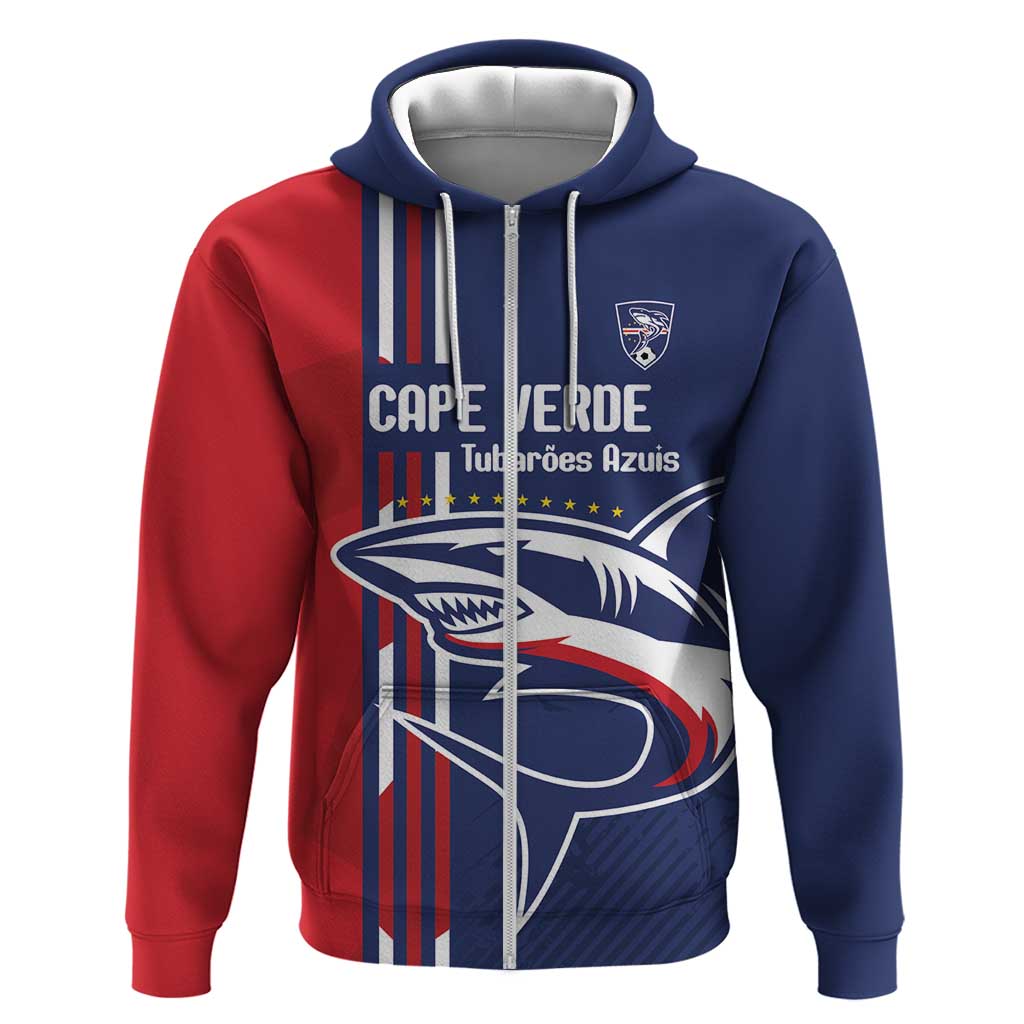 Cape Verde Football Pride Custom Hoodie Tubaroes Azuis Champion - African Pride