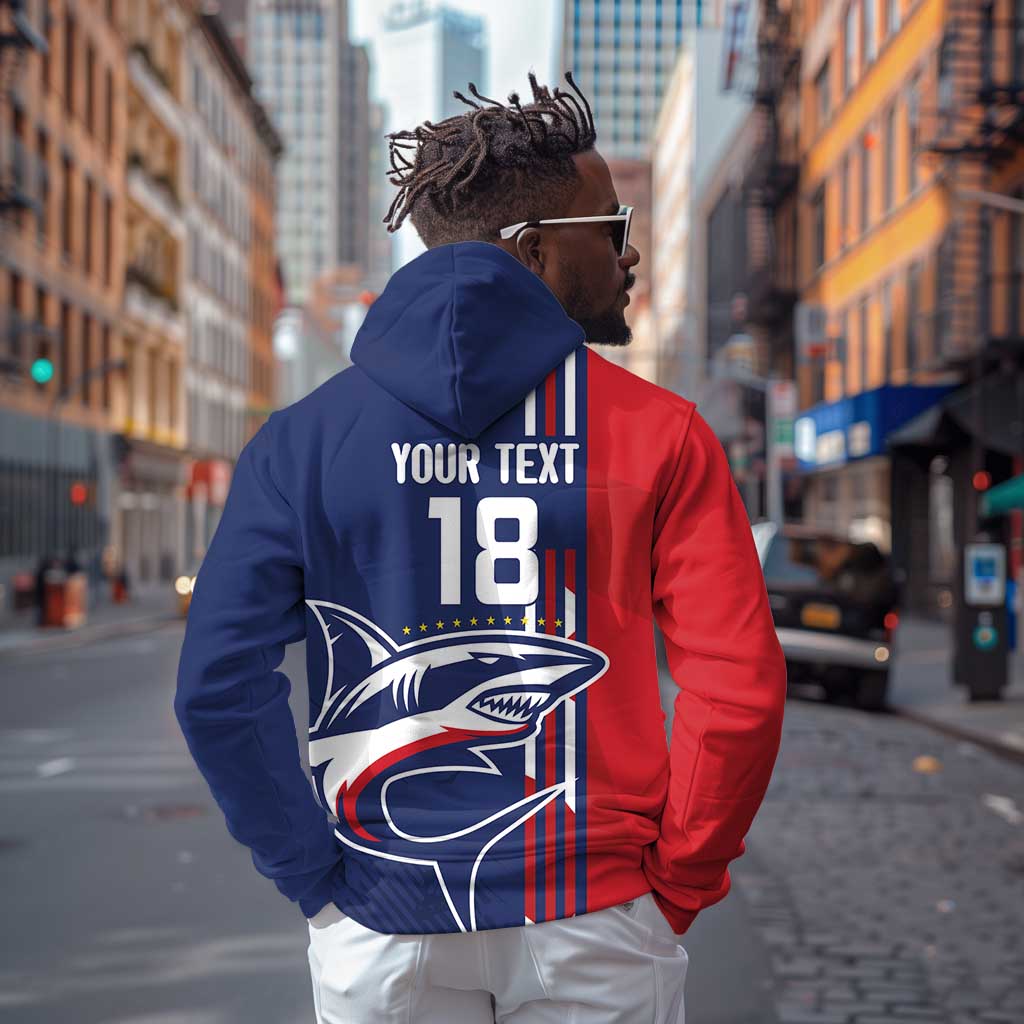 Cape Verde Football Pride Custom Hoodie Tubaroes Azuis Champion - African Pride