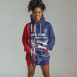 Cape Verde Football Pride Custom Hoodie Dress Tubaroes Azuis Champion - African Pride