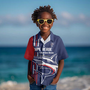 Cape Verde Football Pride Custom Kid Hawaiian Shirt Tubaroes Azuis Champion - African Pride
