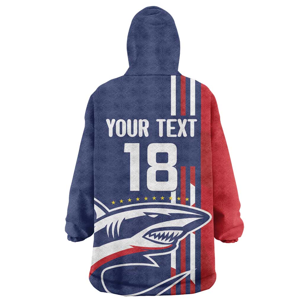 Cape Verde Football Pride Custom Kid Wearable Blanket Hoodie Tubaroes Azuis Champion - African Pride