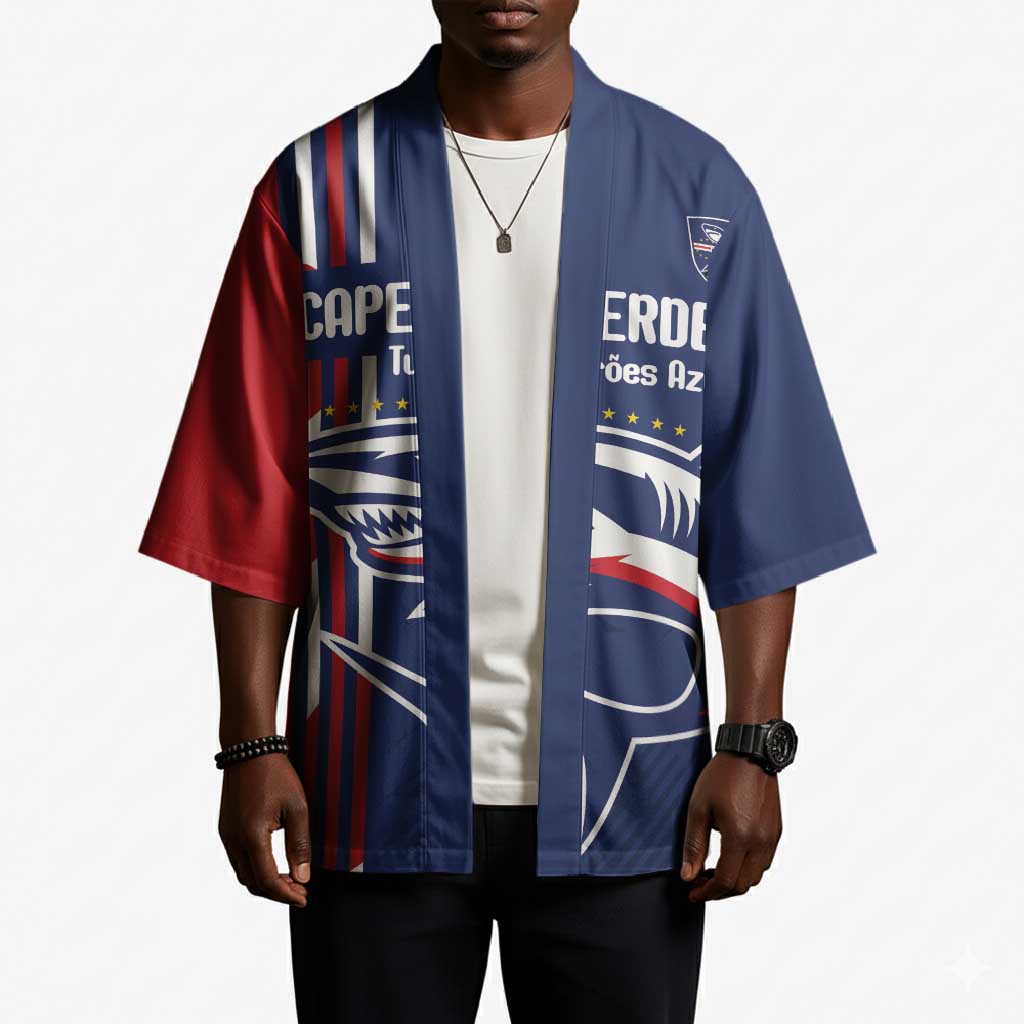 Cape Verde Football Pride Custom Kimono Tubaroes Azuis Champion