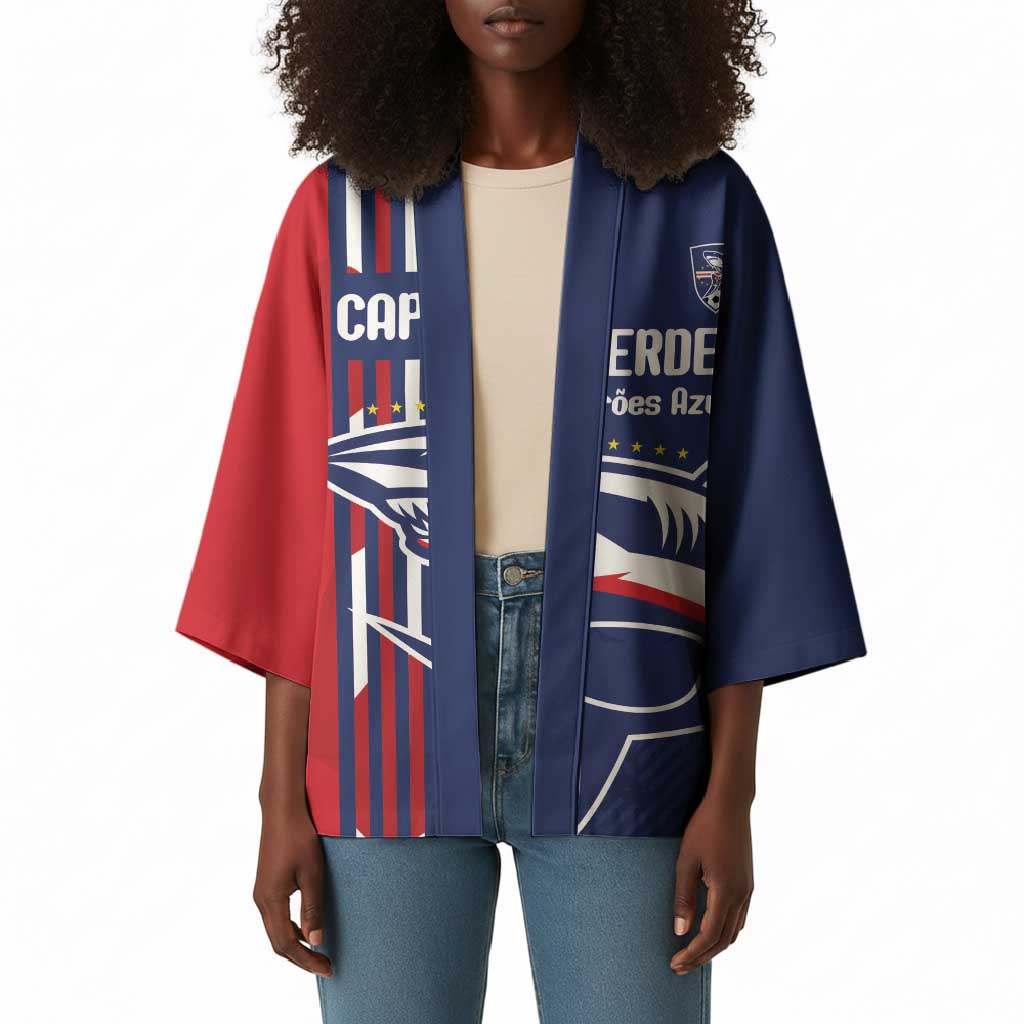 Cape Verde Football Pride Custom Kimono Tubaroes Azuis Champion