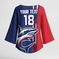 Cape Verde Football Pride Custom Kimono Sleeve Blouse Tubaroes Azuis Champion