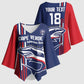 Cape Verde Football Pride Custom Kimono Sleeve Blouse Tubaroes Azuis Champion