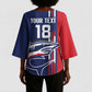Cape Verde Football Pride Custom Kimono Sleeve Blouse Tubaroes Azuis Champion